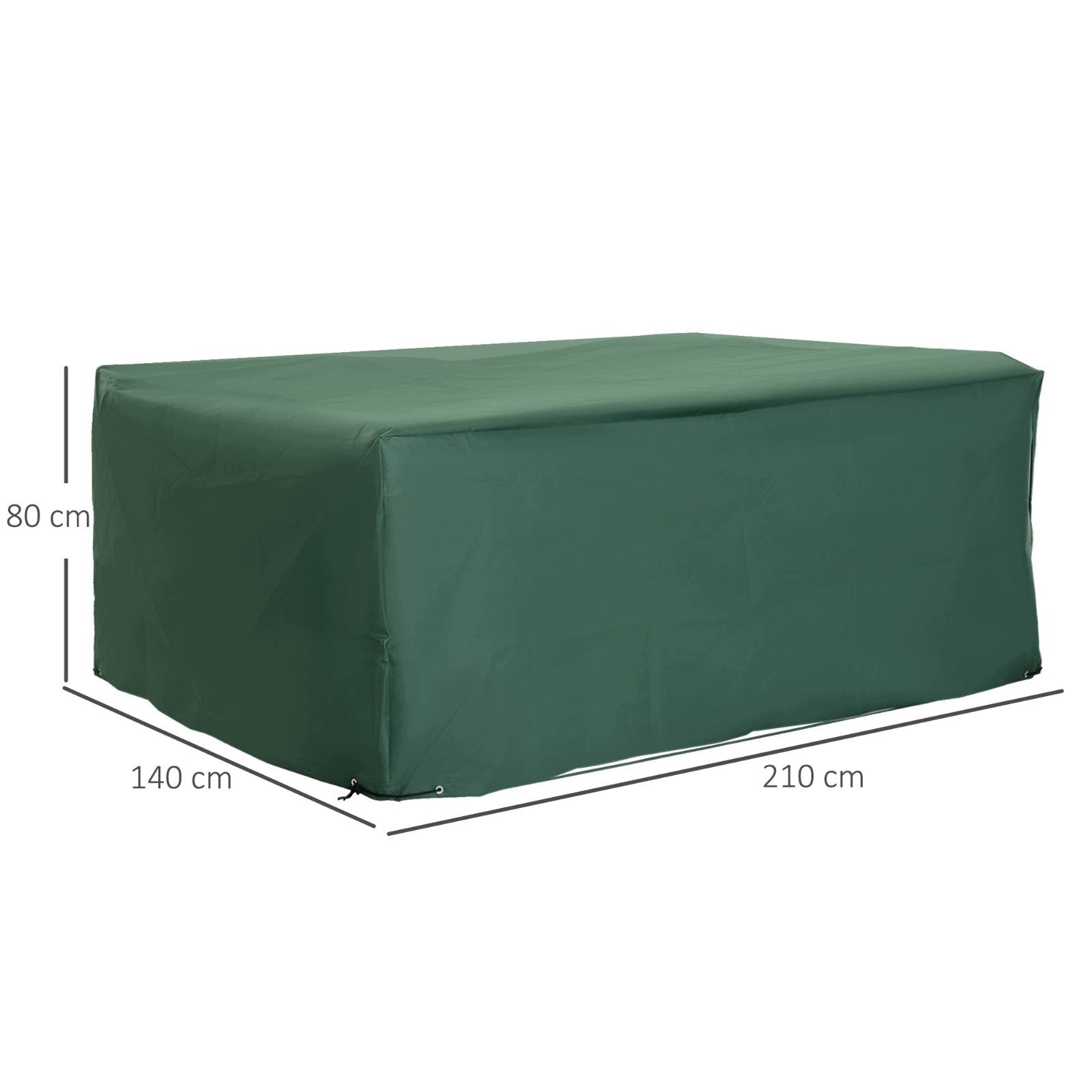 Outdoor Furniture Cover 600D Oxford, Green, 210 x 140 x 80 cm Manufacturer no brand