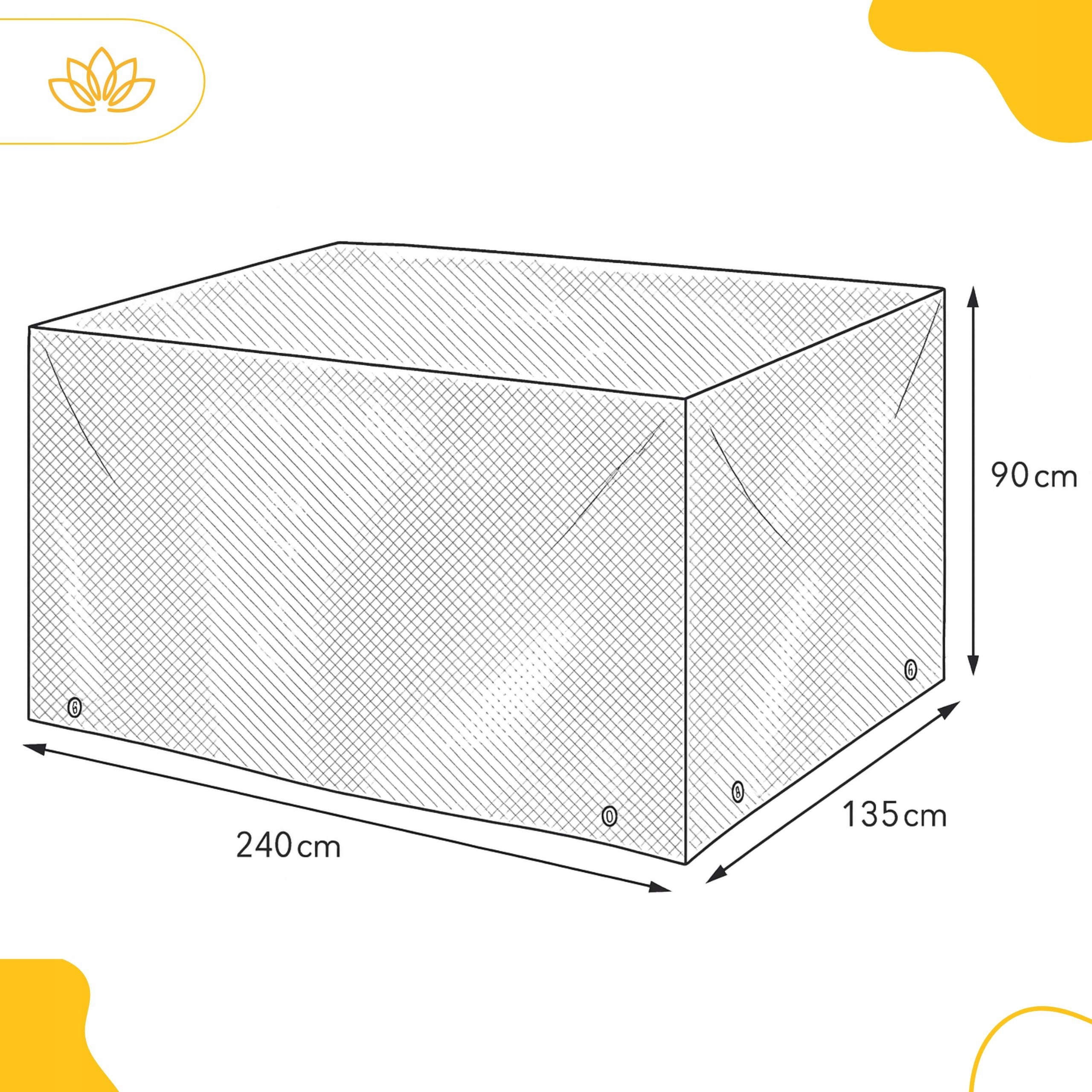 Outdoor Furniture Cover Waterproof 240x135 XXL + Drawstring with Stopwatches Packaging status original