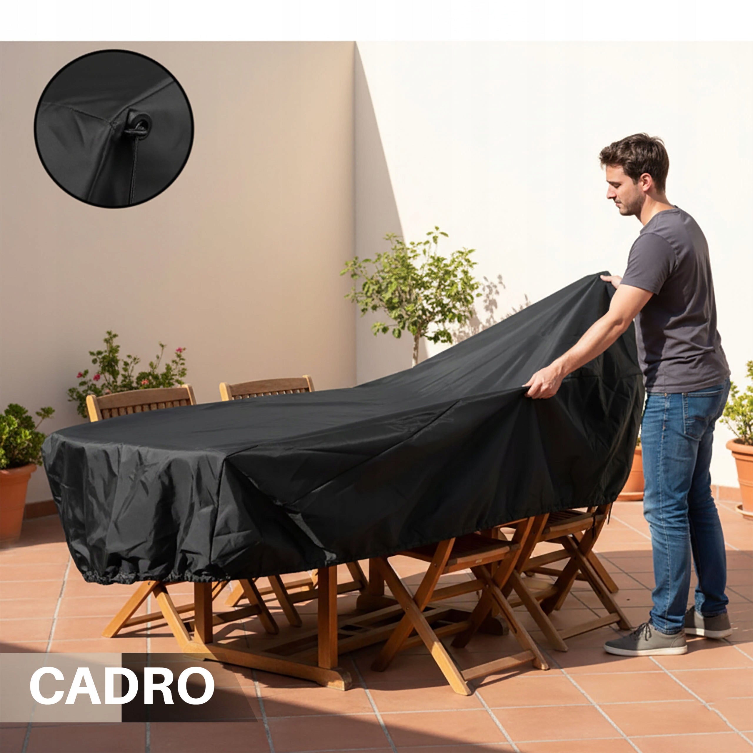 Outdoor Furniture Cover Waterproof Table 250x210x90 Black Strong Color black
