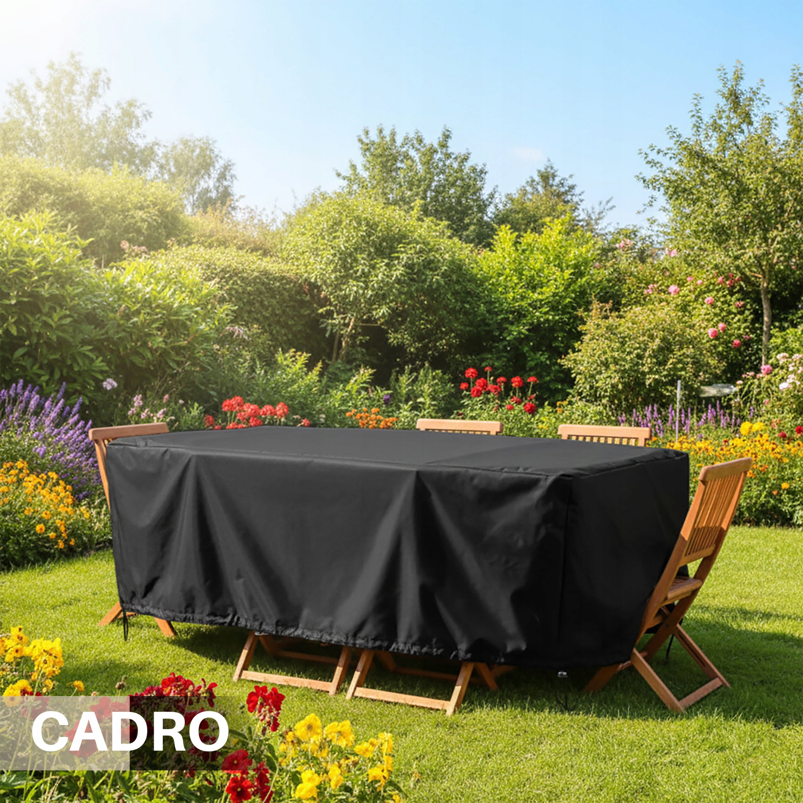 Outdoor Furniture Cover Waterproof Table 250x210x90 Black Strong Length 250 cm
