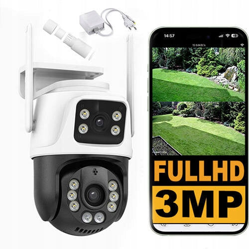 Outdoor ICSEE Camera Dual 3MP WIFI Character Tracking