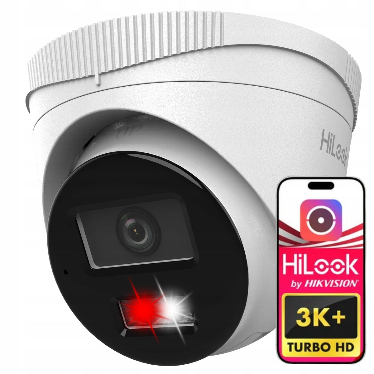 Outdoor IP Camera 3K 6MP PoE HiLook 4x IPCAM-T6-30DL Microphone App Packaging status original