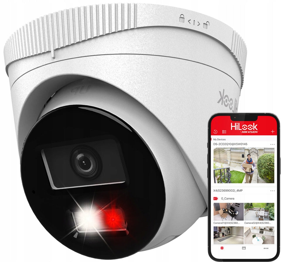 Outdoor IP Camera 4MPX IPC-T240HA-LU Hybrid Light Microphone PoE Power Supply