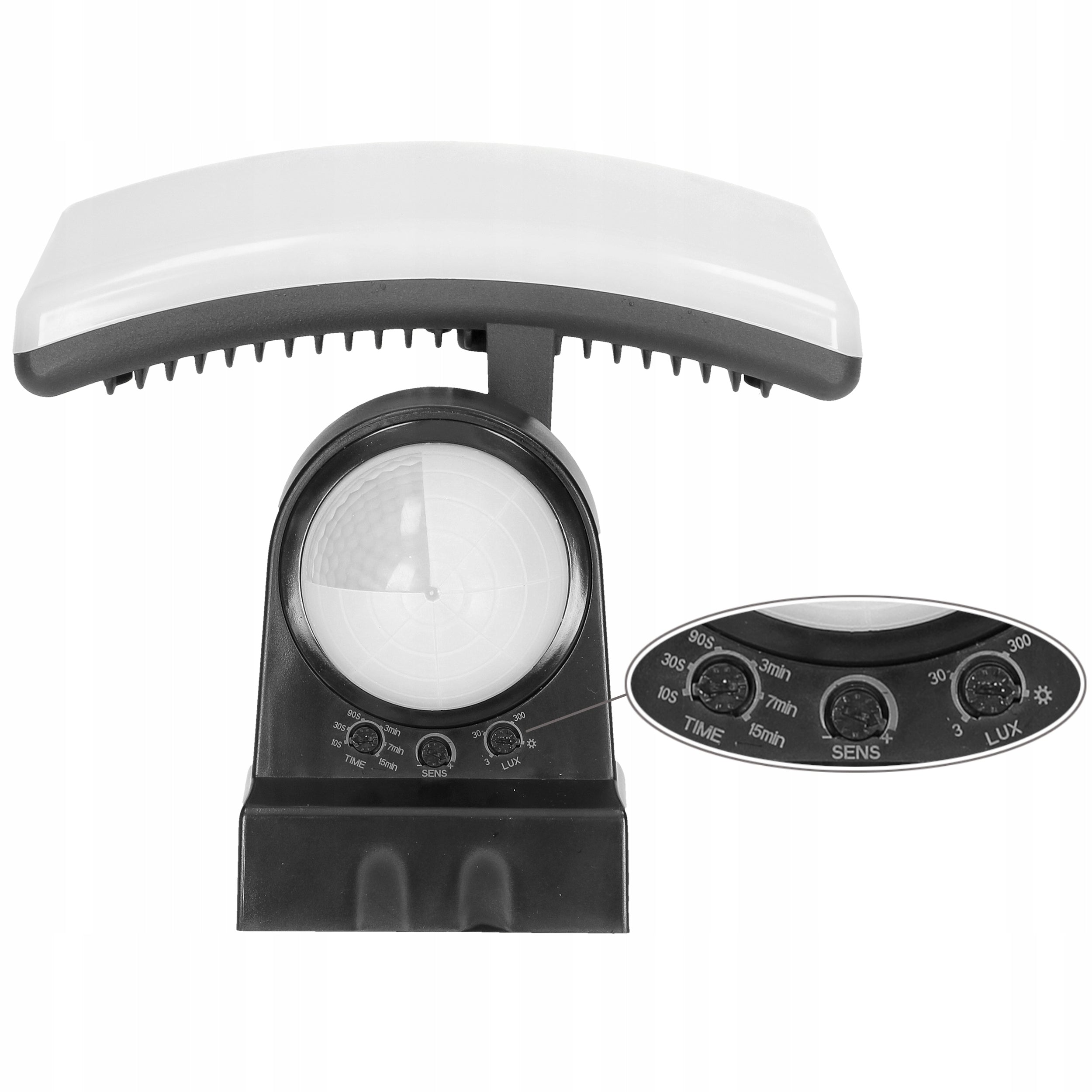 Outdoor LED Lamp 30W Motion and Twilight Sensor Adjustable Halogen Black Brightness 2200 lm