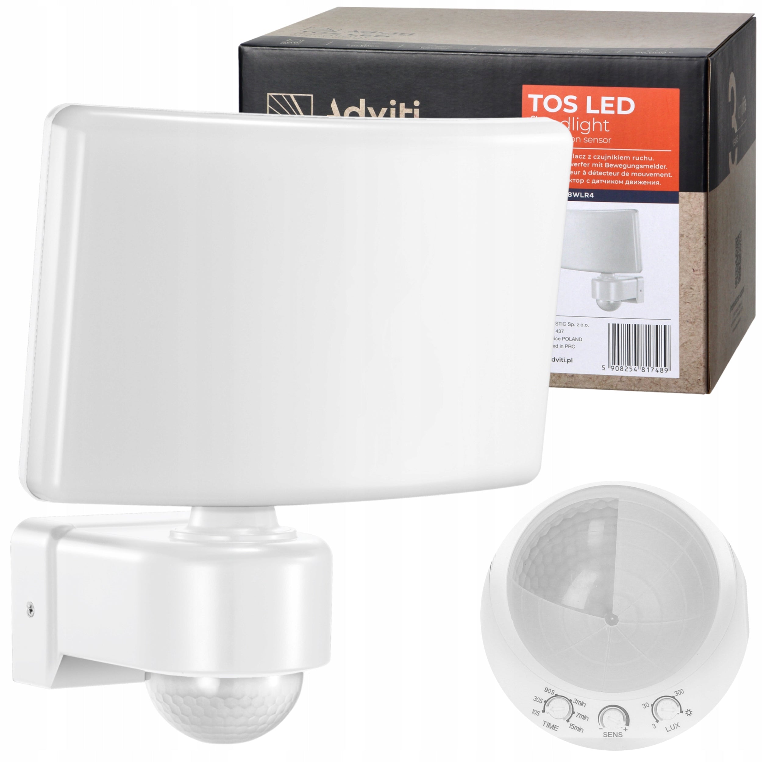Outdoor LED Lamp 30W Motion and Twilight Sensor Adjustable Halogen White