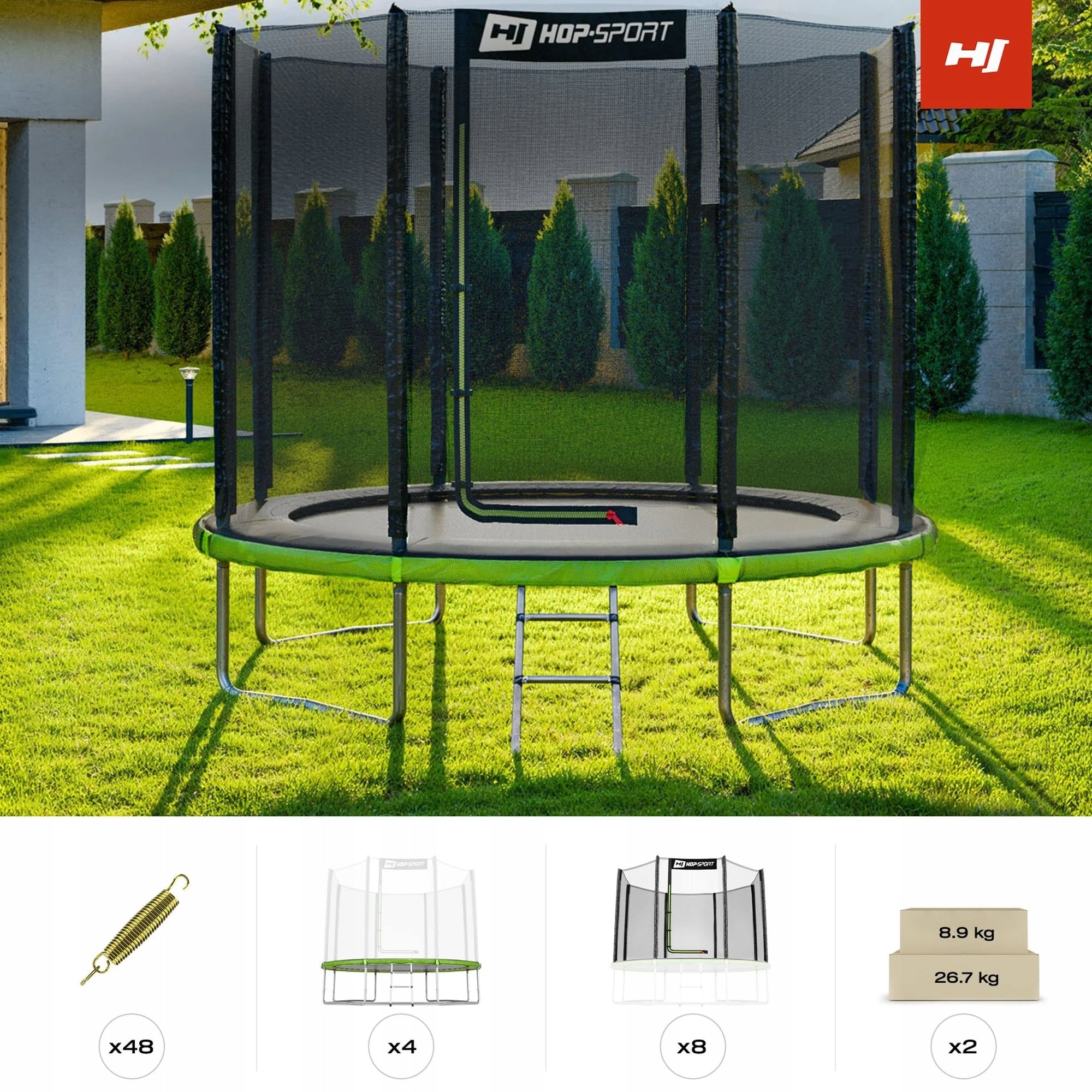 Outdoor Mesh Trampoline 8ft 244cm Garden Large Strong For Kids Character/Title none