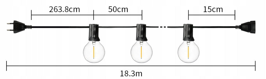 Outdoor Network Lights for GARDEN Network Garland 32LED 18m Packaging status original