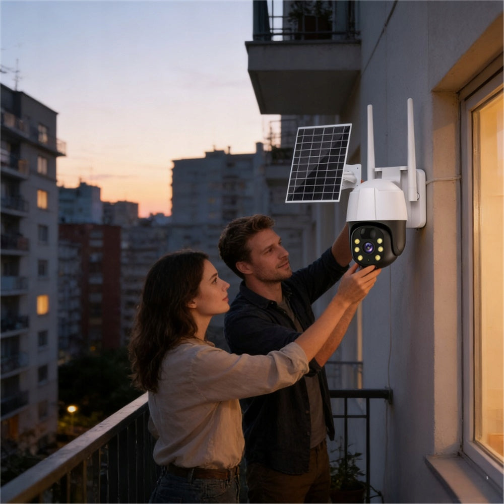 Outdoor PTZ Camera Rotating Solar HD 3MP WiFi Packaging status original