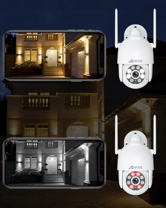 Outdoor Rotating Camera With Motion Detection Function Anran P2 White Packaging status original