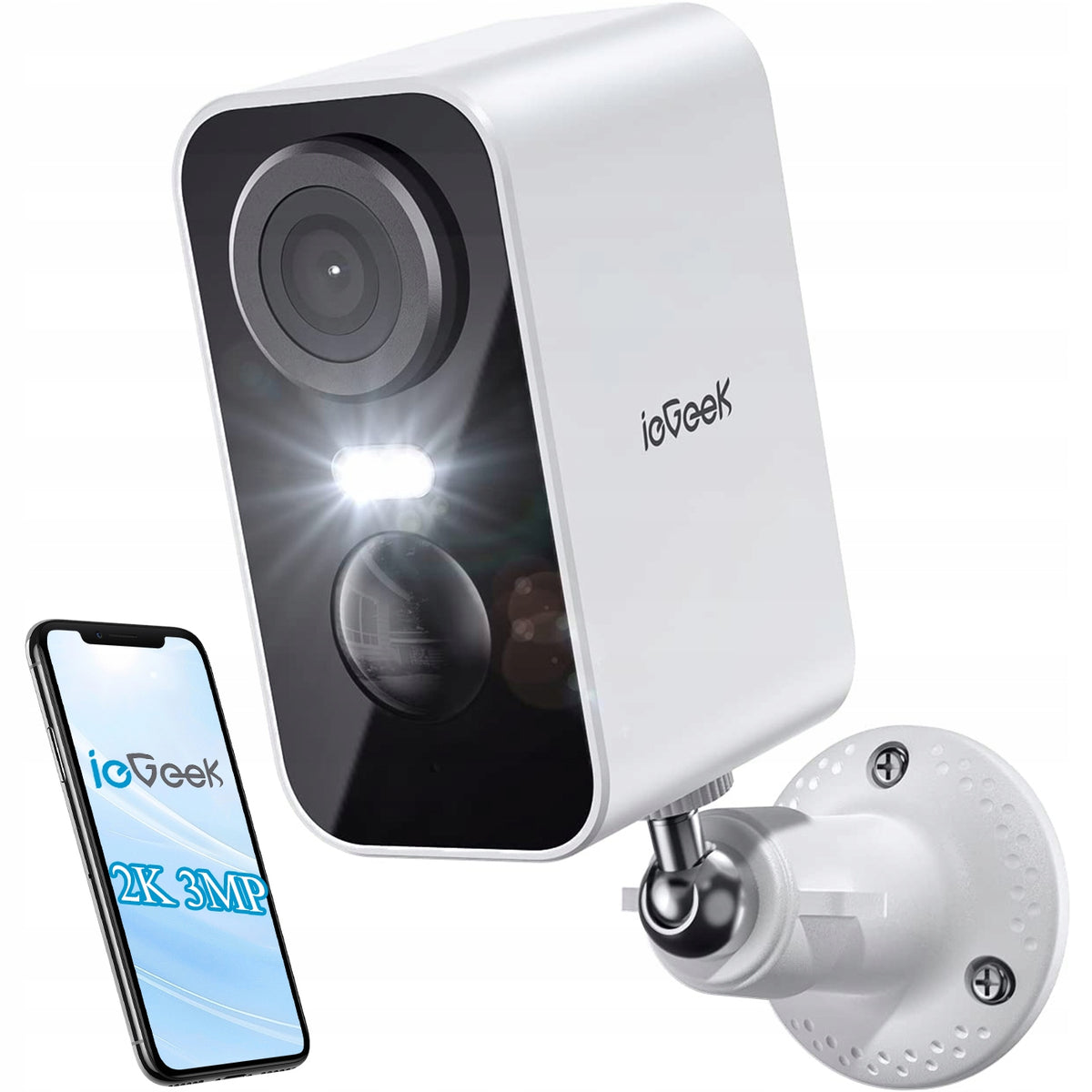 Outdoor Security 2K 3MPx FULL HD WIFI Camera for 5200mAh Battery