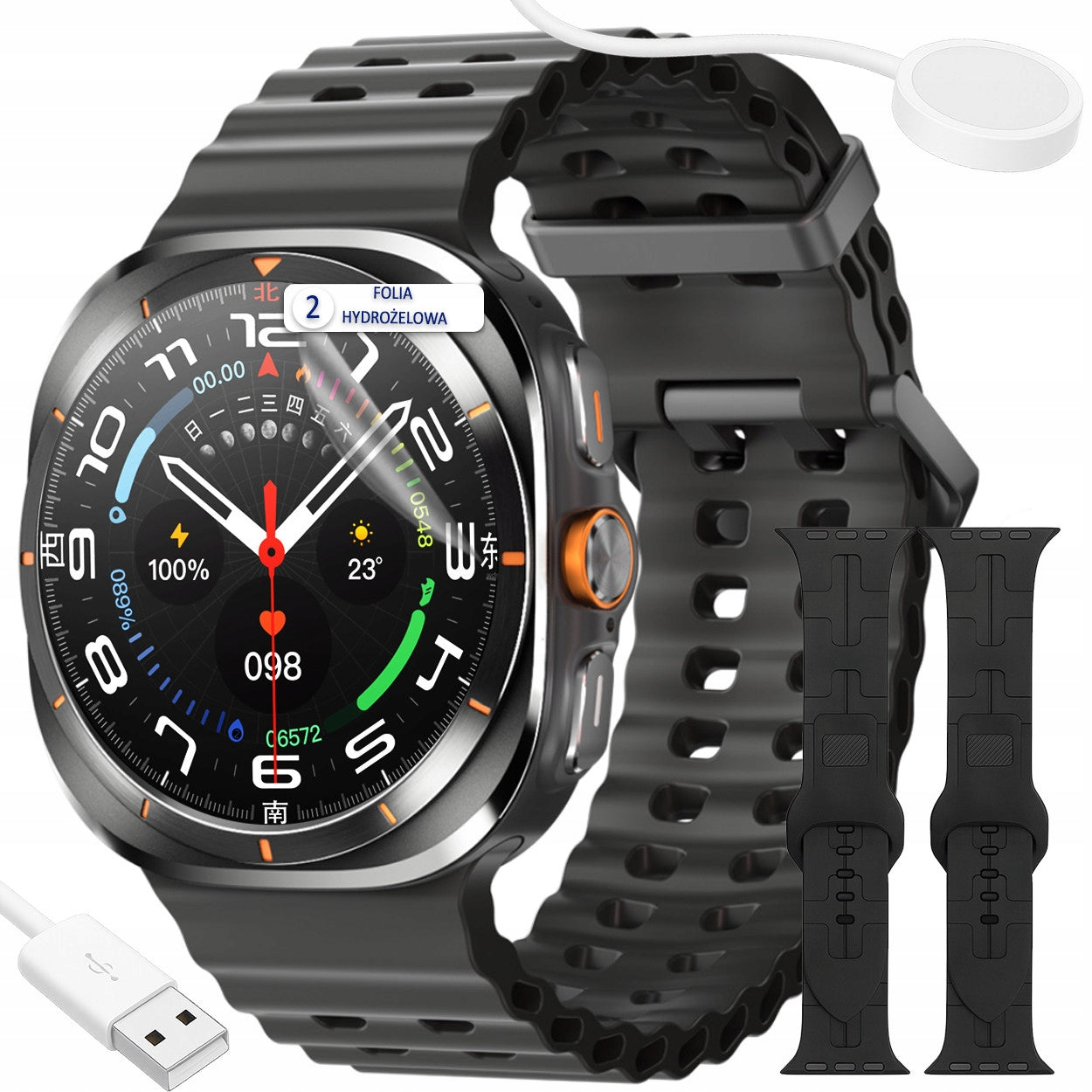 Outdoor Smartwatch for Training - AMOLED, Compass, Pulse, Pedometer, BT Call
