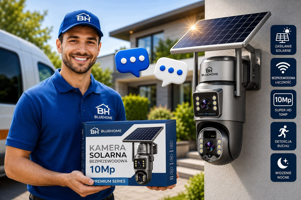 Outdoor Solar Camera Rotating 2 Lenses 10MPx 4G LTE Wireless Packaging status original