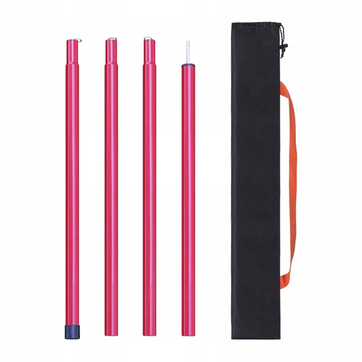 Outdoor Tent Canopy Tarp Poles Tent Canopy Support Rods Iron Canopy Red