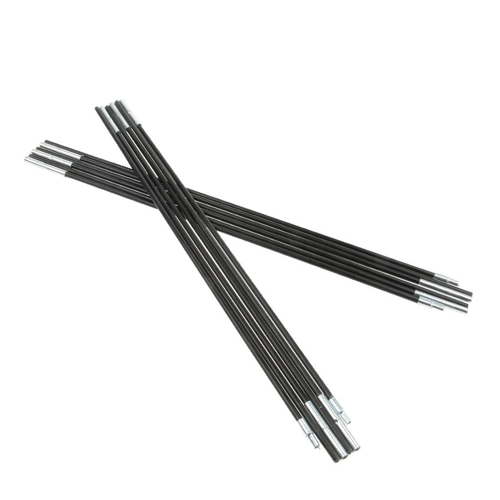 Outdoor Tent Fiberglass Pole Kit Rod Replacement 2 Poles 6 Section Each B