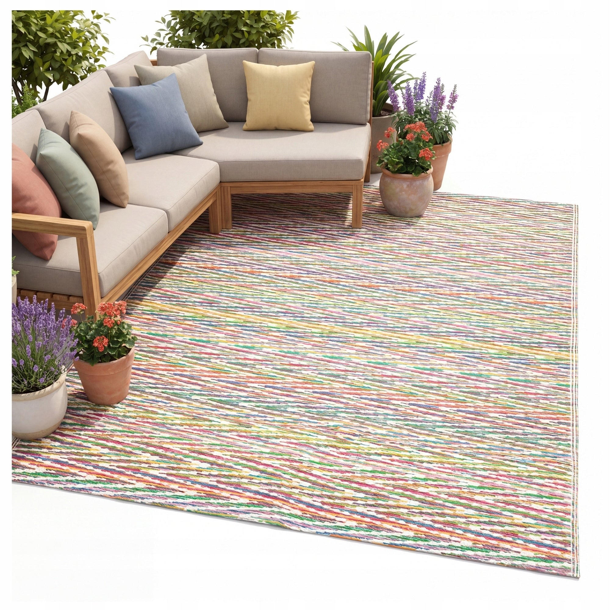 Outdoor Terrace Rug 150x200 Large Waterproof For Balcony Double Sided
