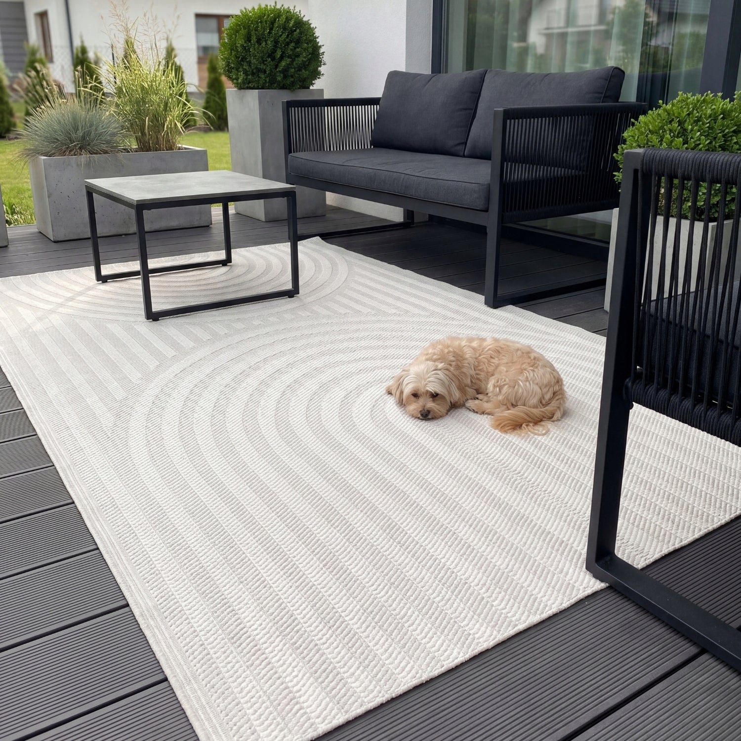 Outdoor Terrace Rug 150x200cm Large Waterproof Balcony Terrace Mat Brand e-floor