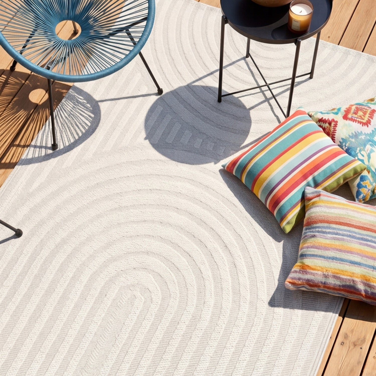 Outdoor Terrace Rug 150x200cm Large Waterproof Balcony Terrace Mat Product width 150 cm
