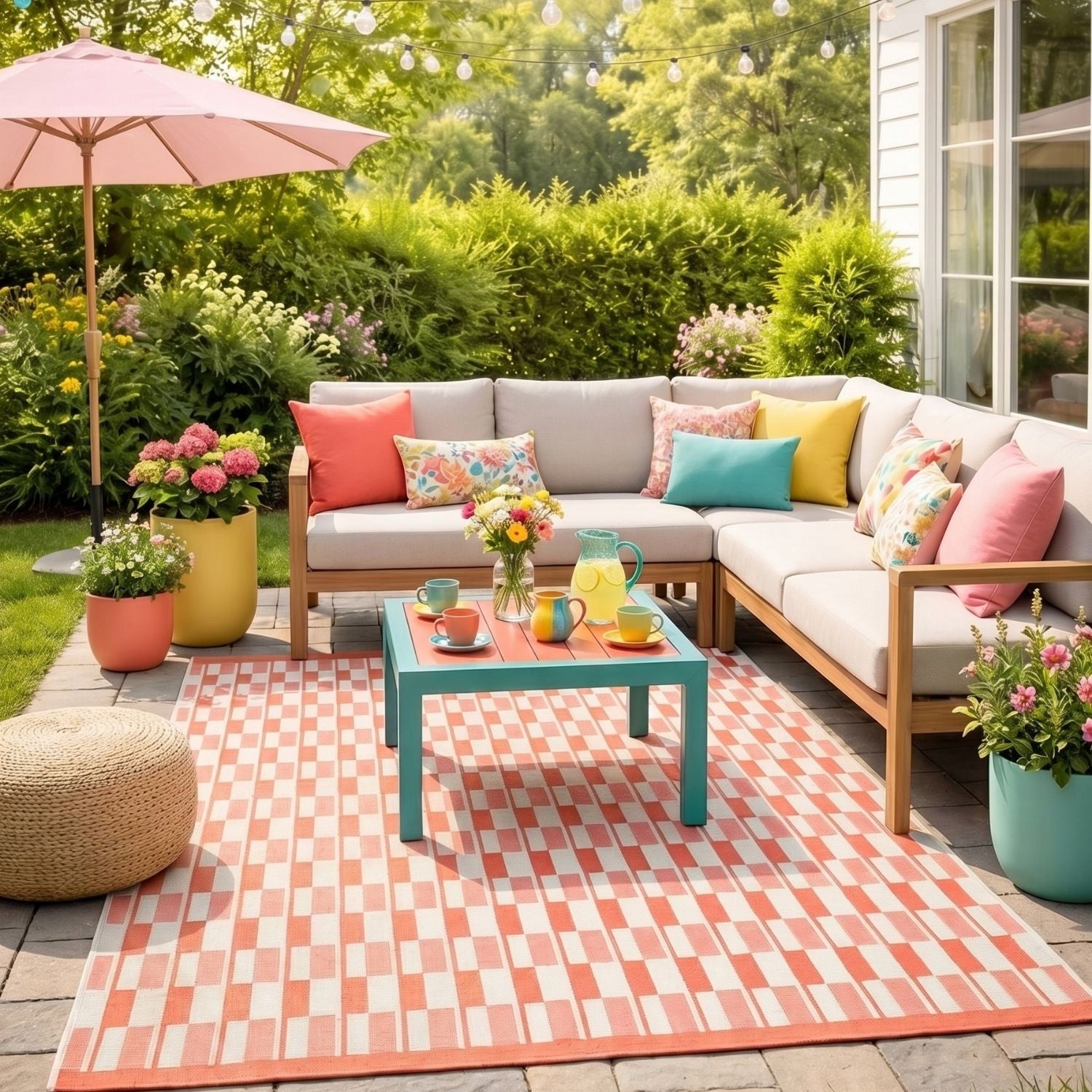Outdoor Terrace Rug 200x300 Waterproof Terrace String Balcony 2x3 Packaging status original
