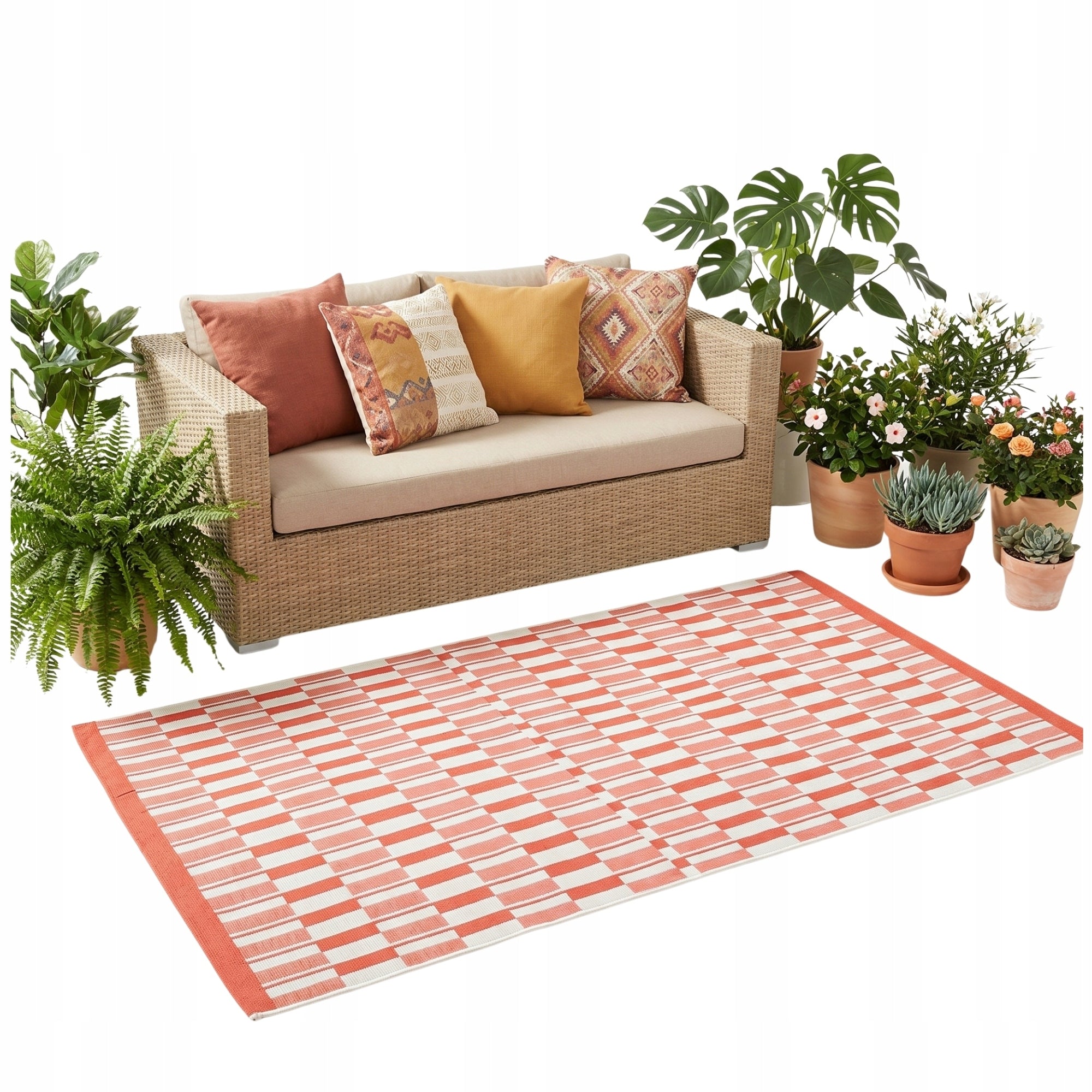 Outdoor Terrace Rug 80x150 Waterproof Terrace Rug for Balcony String