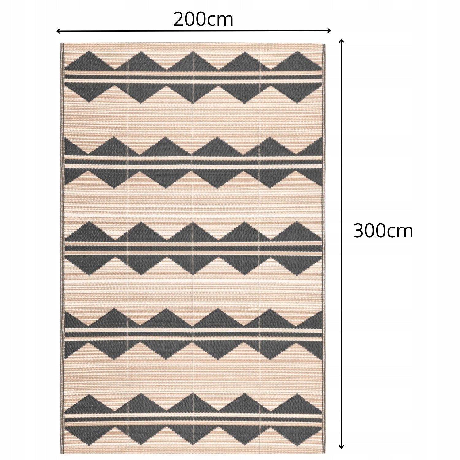 Outdoor Terrace Rug Waterproof 200x300cm Huge for Garden Terrace Brand e-floor