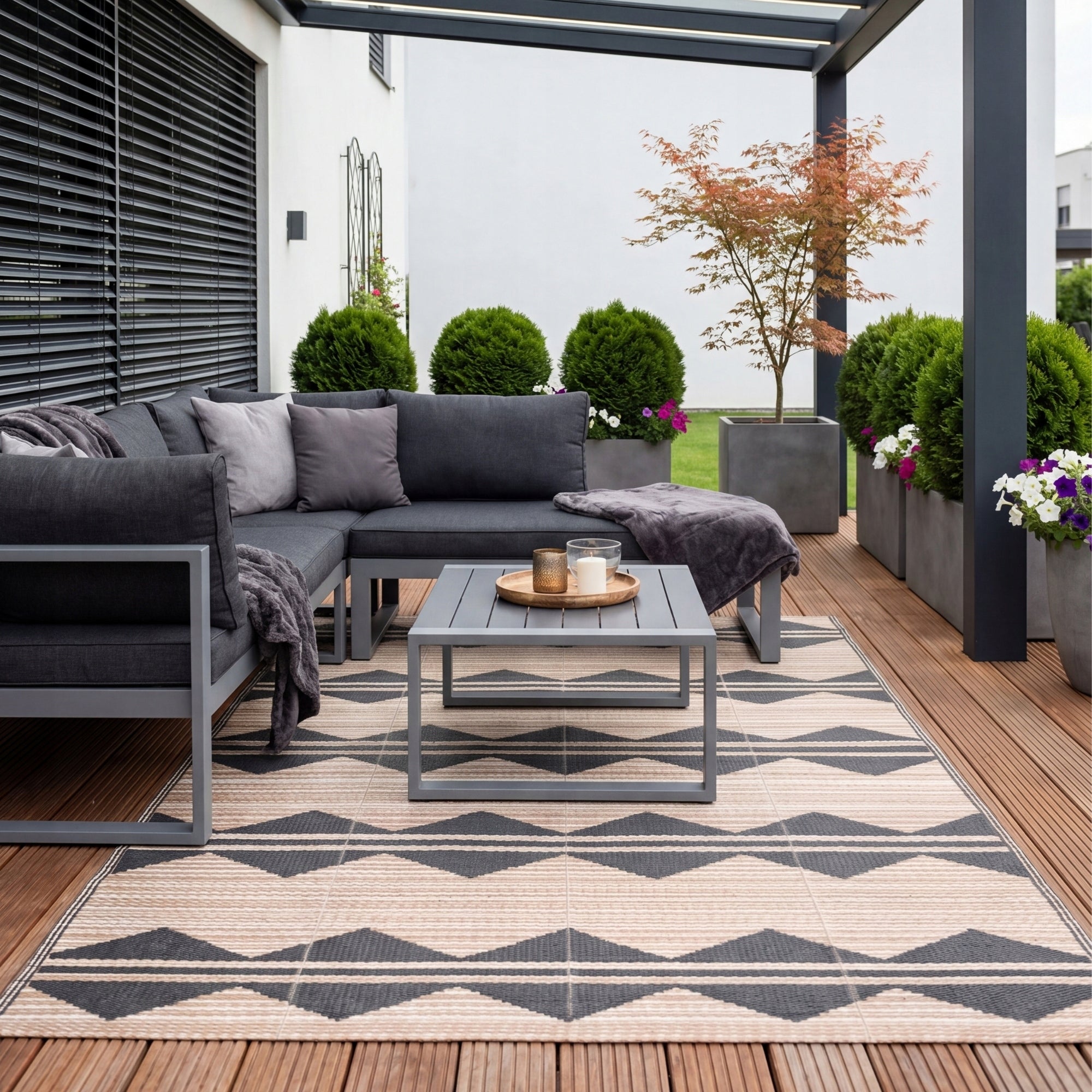 Outdoor Terrace Rug Waterproof 200x300cm Huge for Garden Terrace Manufacturer code EF0592
