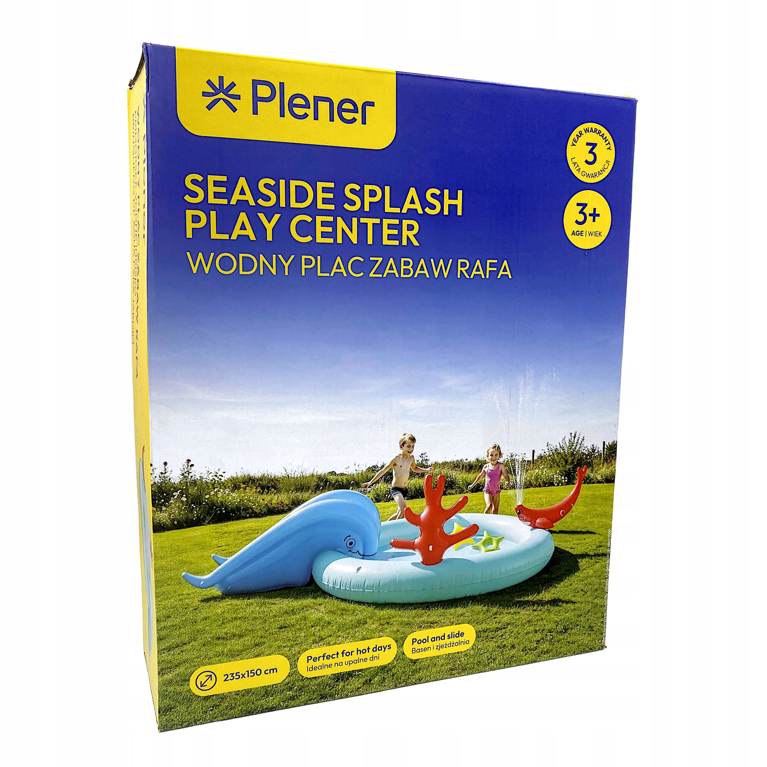 Outdoor Water square toys RAFA 235x150cm swimming pool and slide
