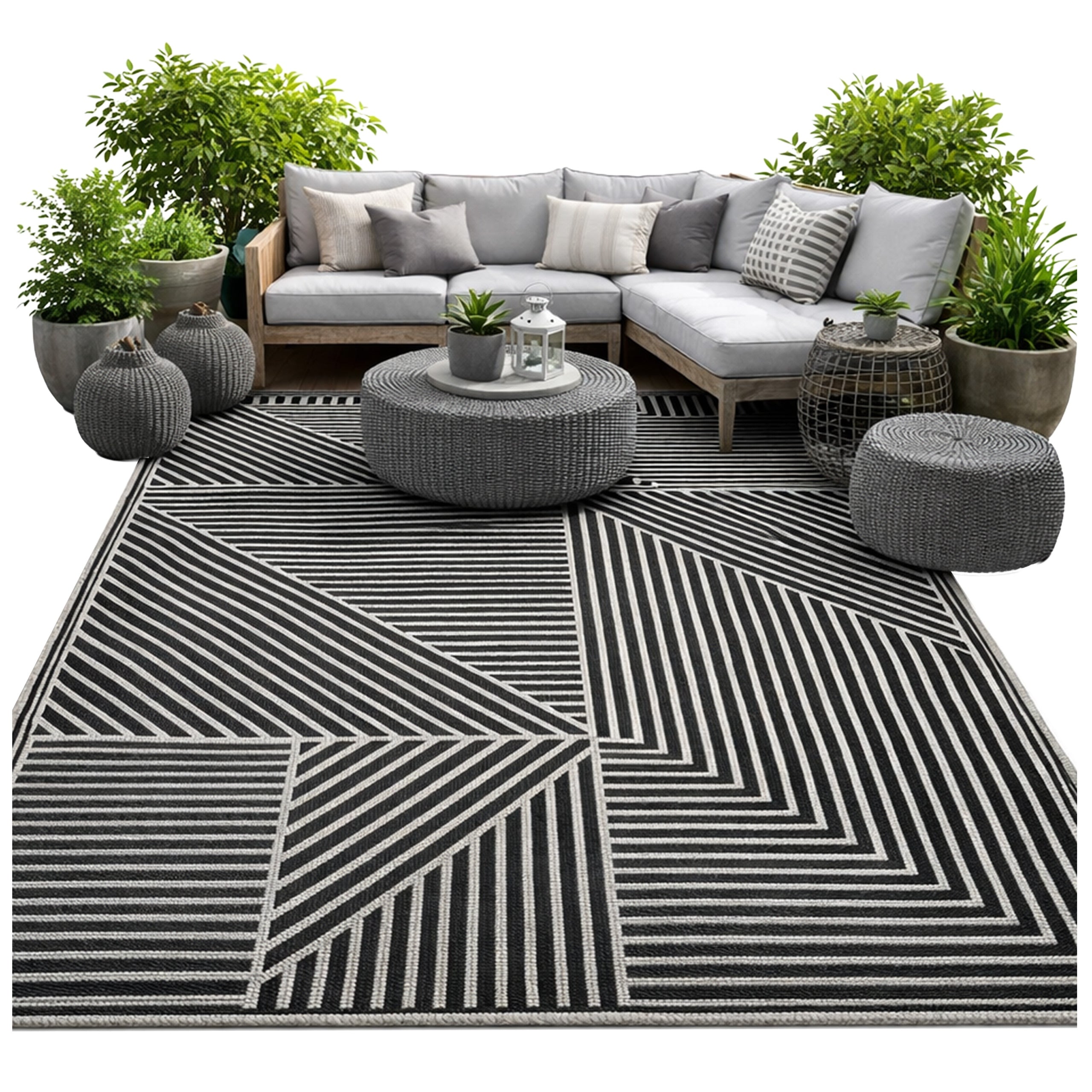 Outdoor carpet 140x200 cm terrace waterproof for terrace balcony for garden