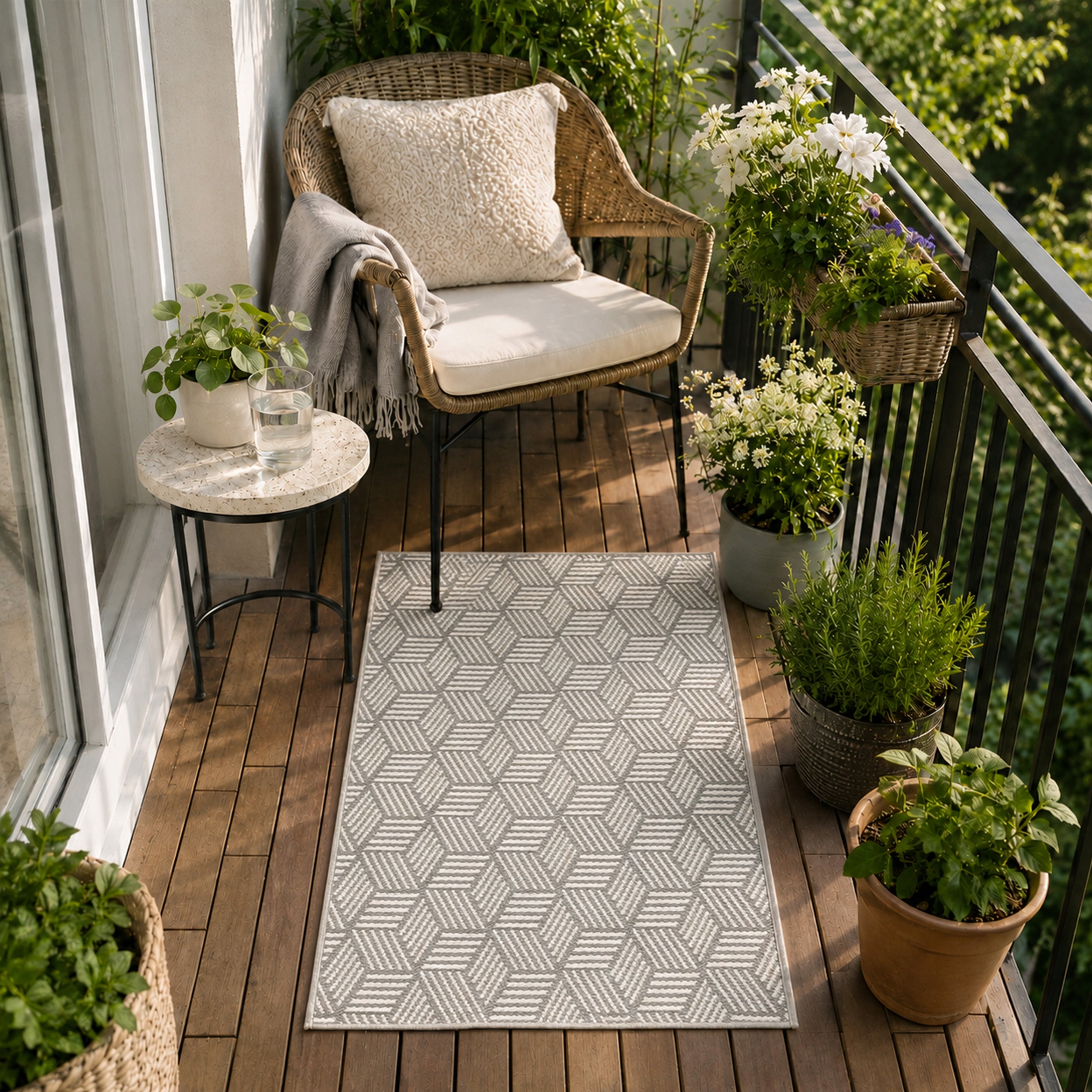 Outdoor carpet 80x120 cm terrace waterproof for terrace balcony for garden Packaging status original