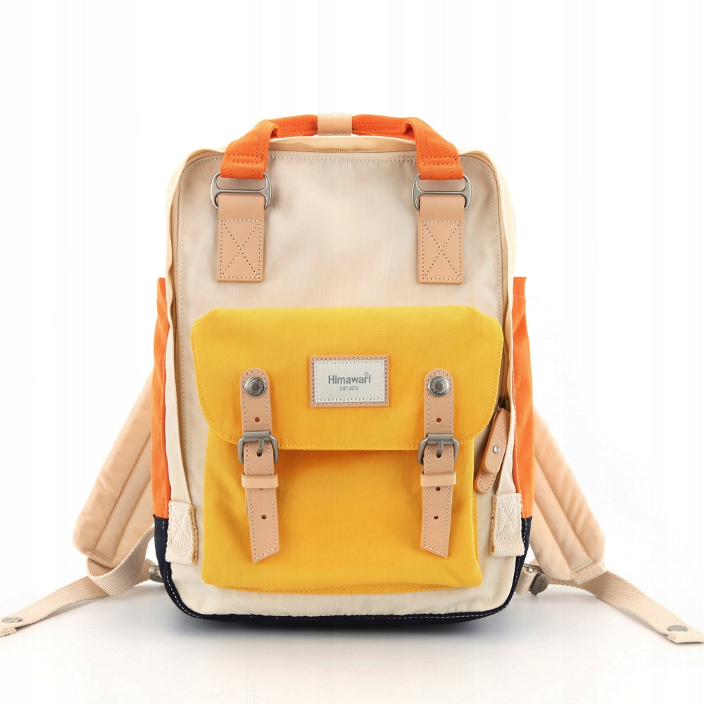 Outdoor city school backpack Himawari HM188L for laptop 13,3 14,1 cream-yellow Brand Himawari