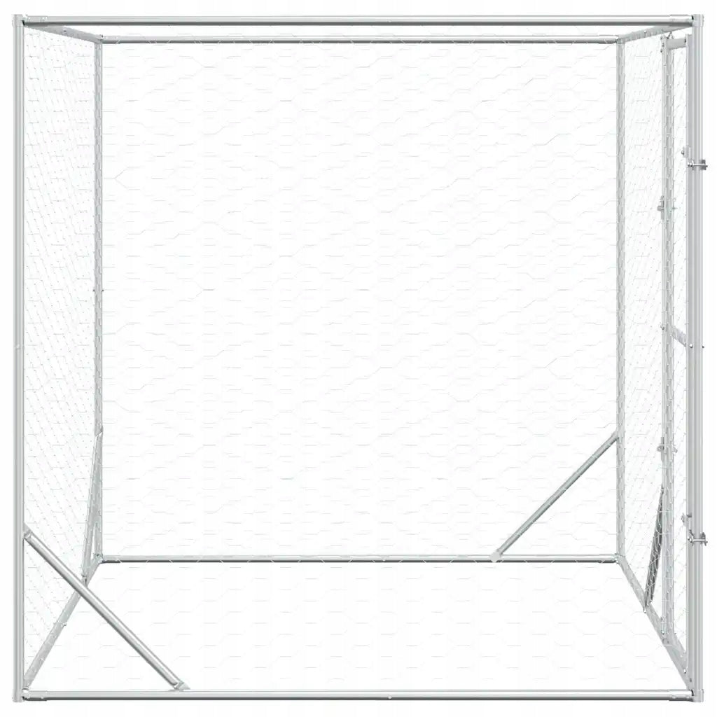 Outdoor playpen for dog, 2x2x2 m, galvanized steel Length 200 cm