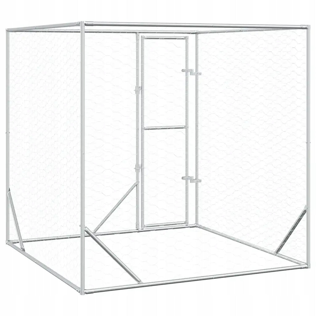 Outdoor playpen for dog, 2x2x2 m, galvanized steel Product width 200 cm