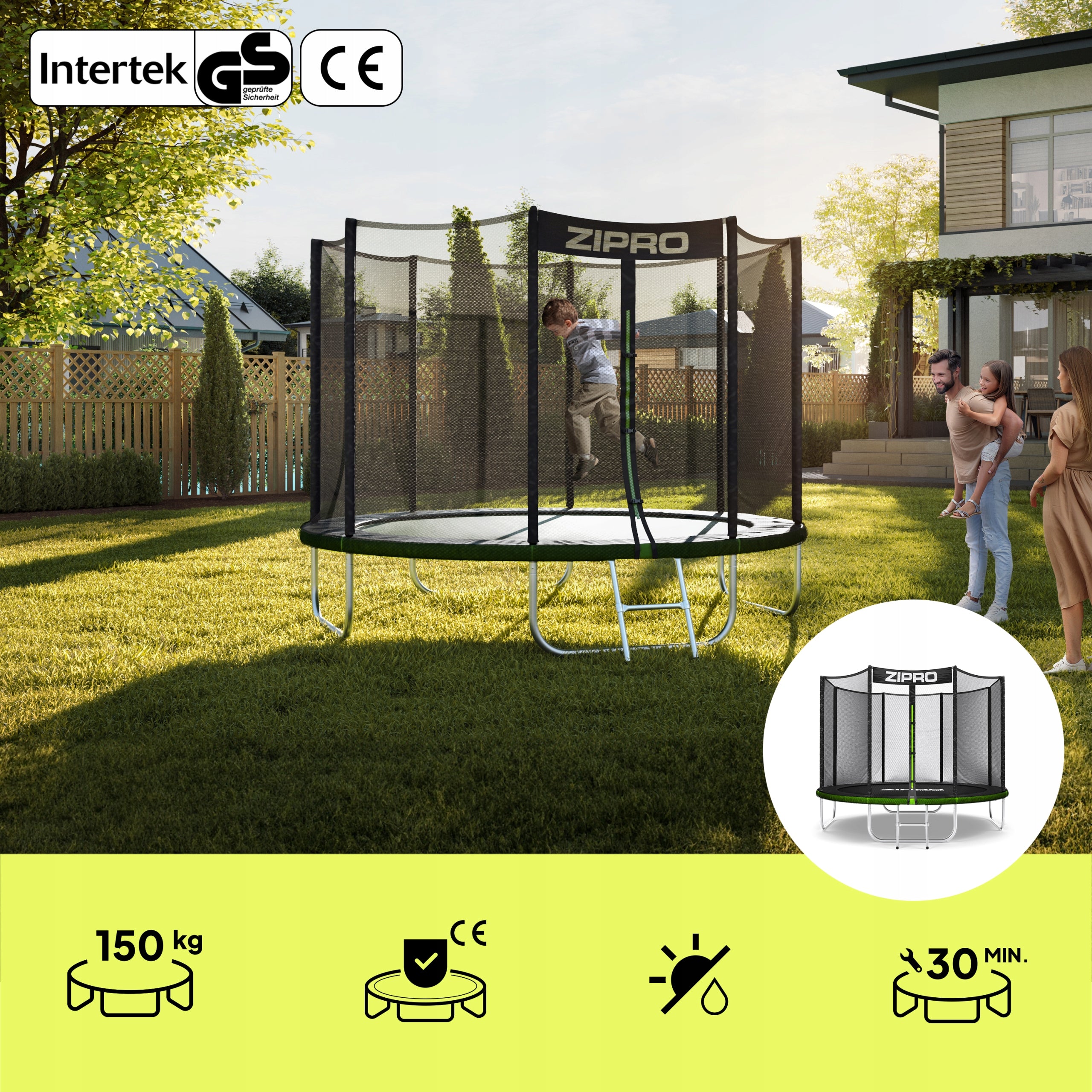 Outdoor trampoline with net for children 8FT 252cm - Zipro Manufacturer code 979602