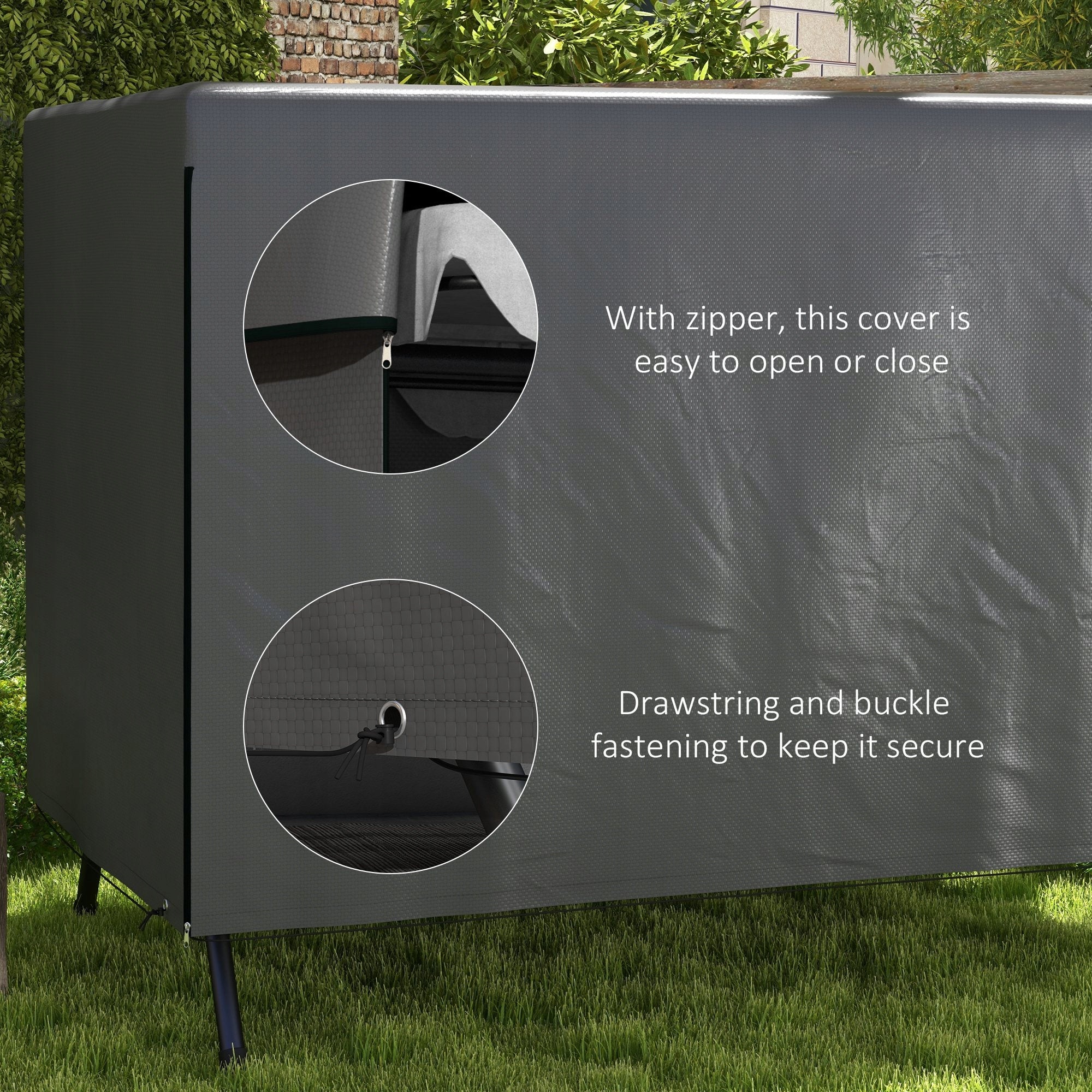 Outsunny 3-Person Garden Swing Cover, Waterproof Length 215 cm