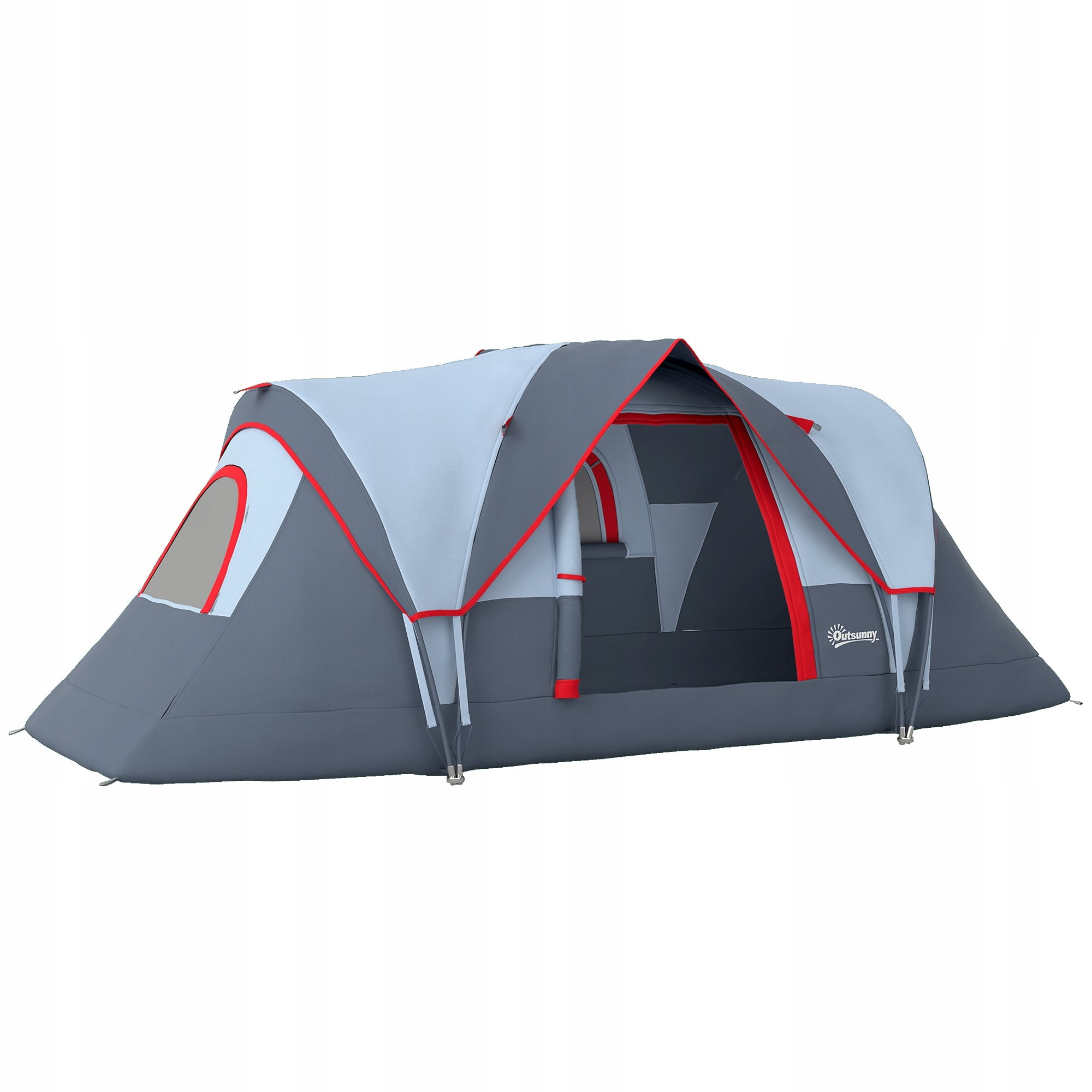 Outsunny Camping tent 5-6 people, tunnel, polyester, waterproof