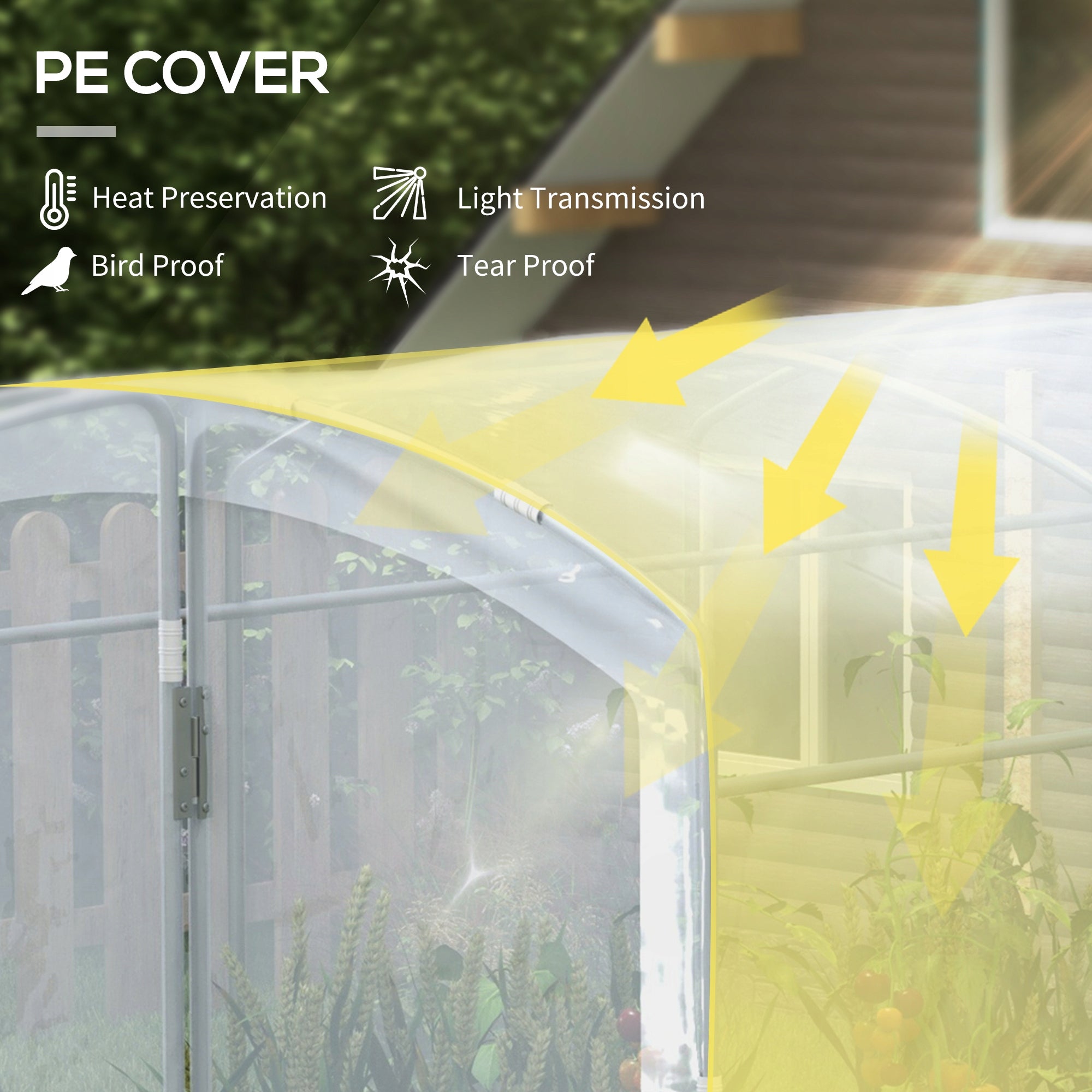 Outsunny Foil greenhouse 3x2x1,95 m, windproof, for tomatoes Manufacturer Outsunny