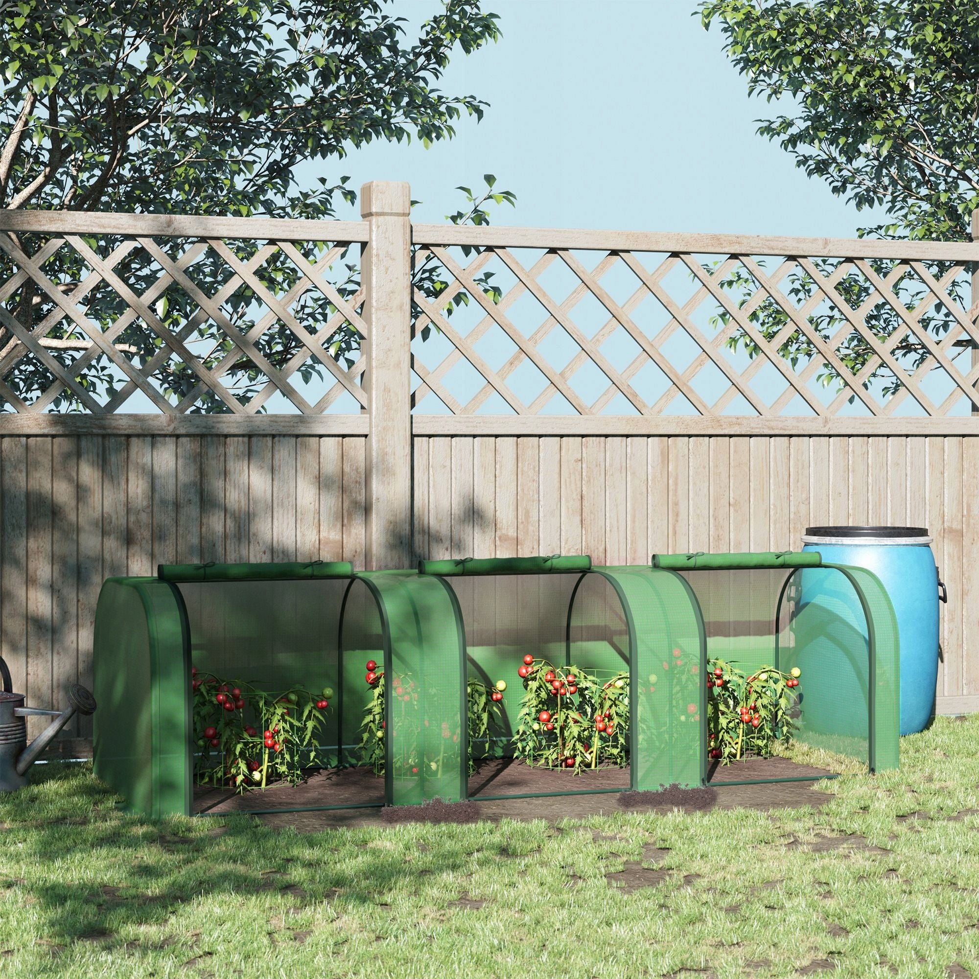 Outsunny Foil greenhouse Outsunny with door growing plants green Packaging status original