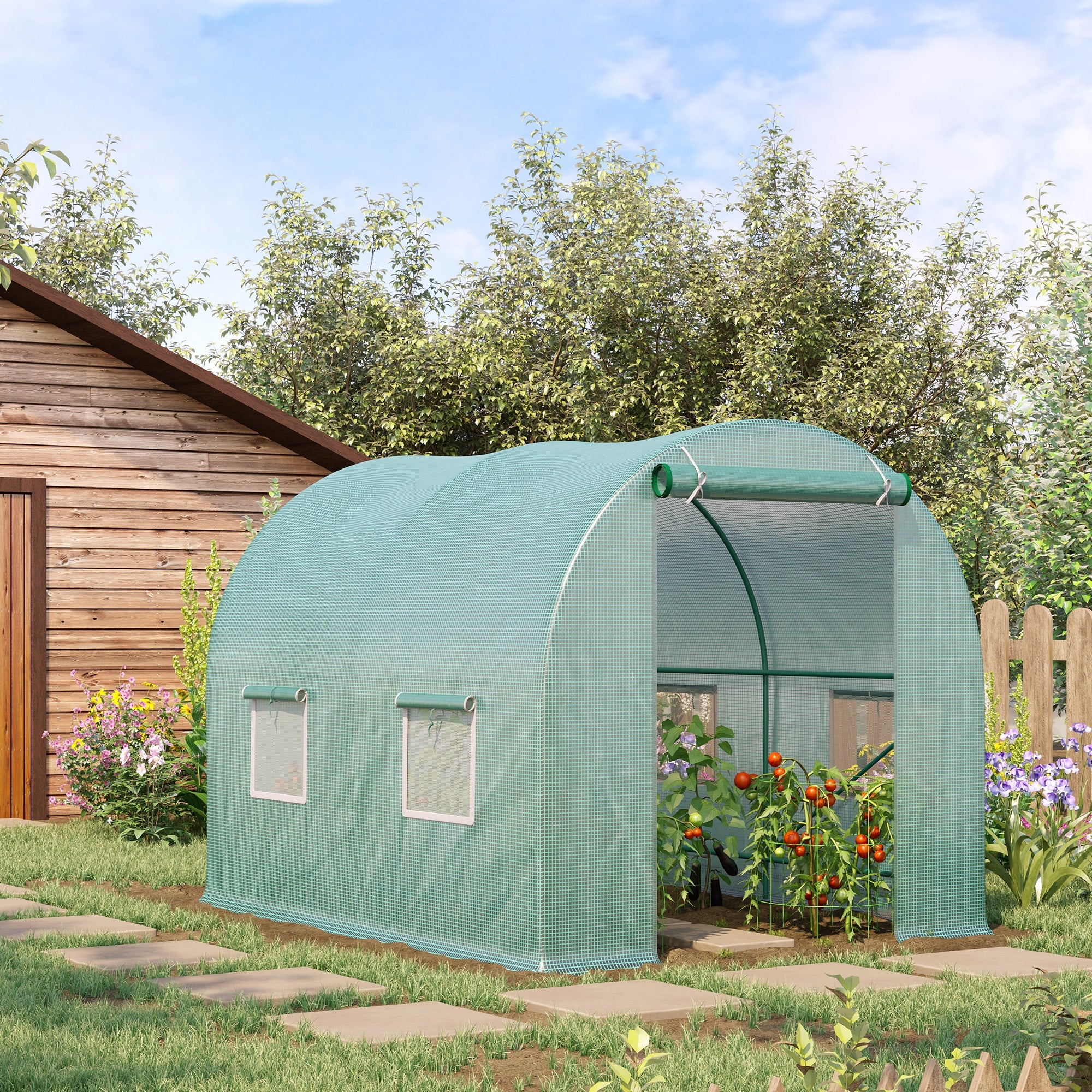 Outsunny GREENHOUSE GARDEN GREENHOUSE 250 x 200 x 200 cm Product height 200 cm