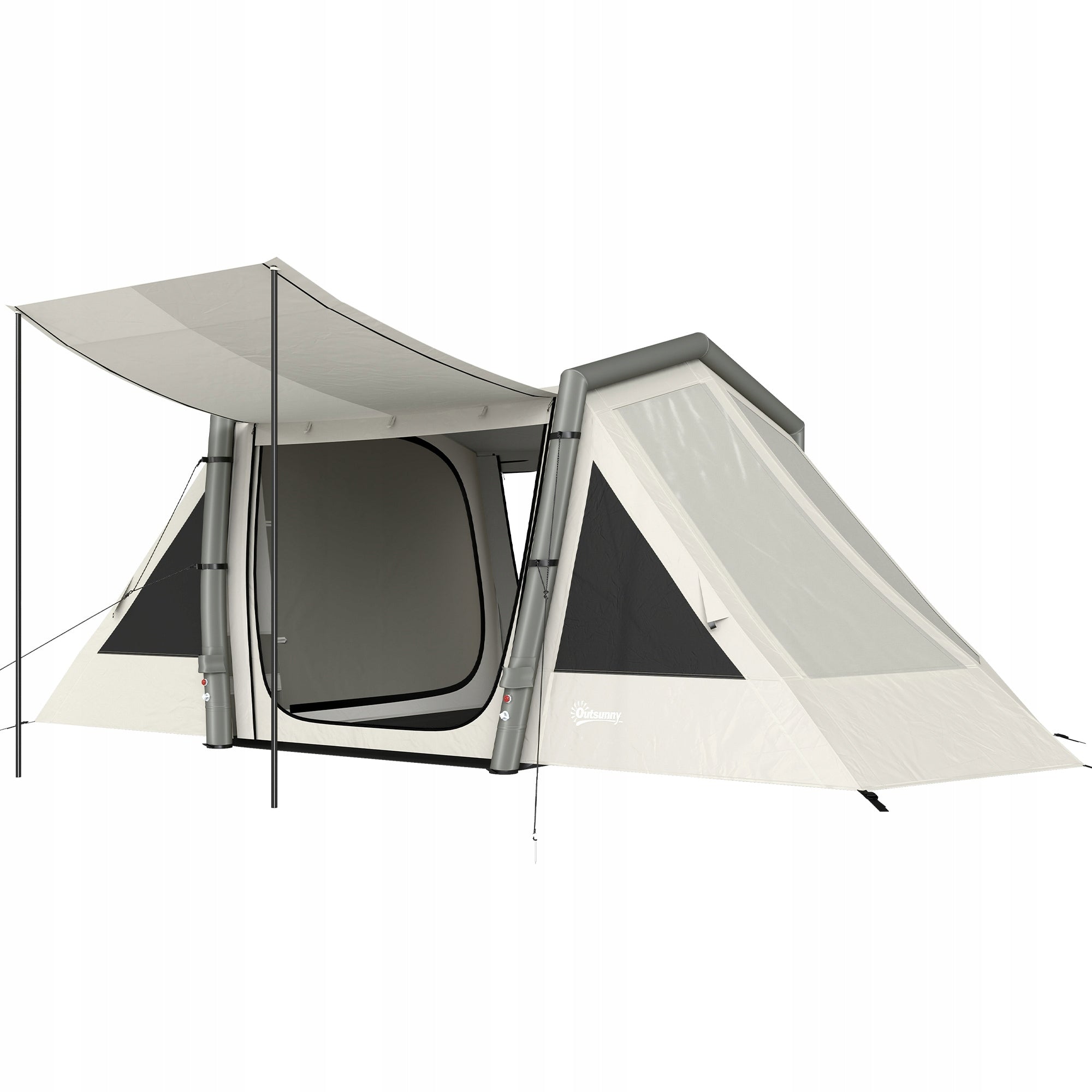 Outsunny Inflatable Tent for 6 People Quick Reclining Tent