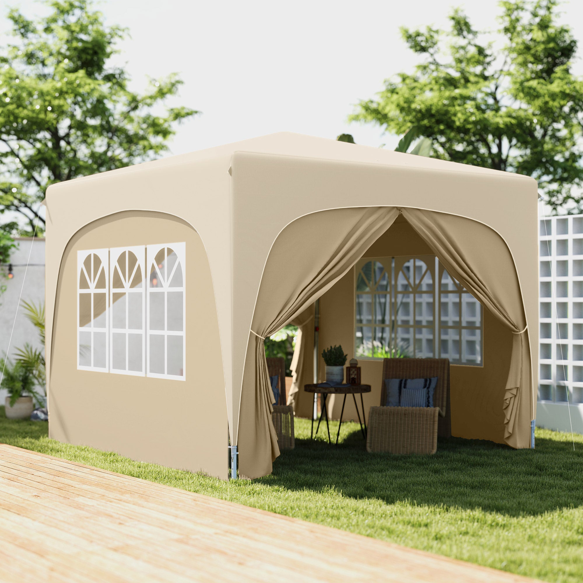 Outsunny Pavilion 3x3m, waterproof, stable, winter, foldable Packaging status original