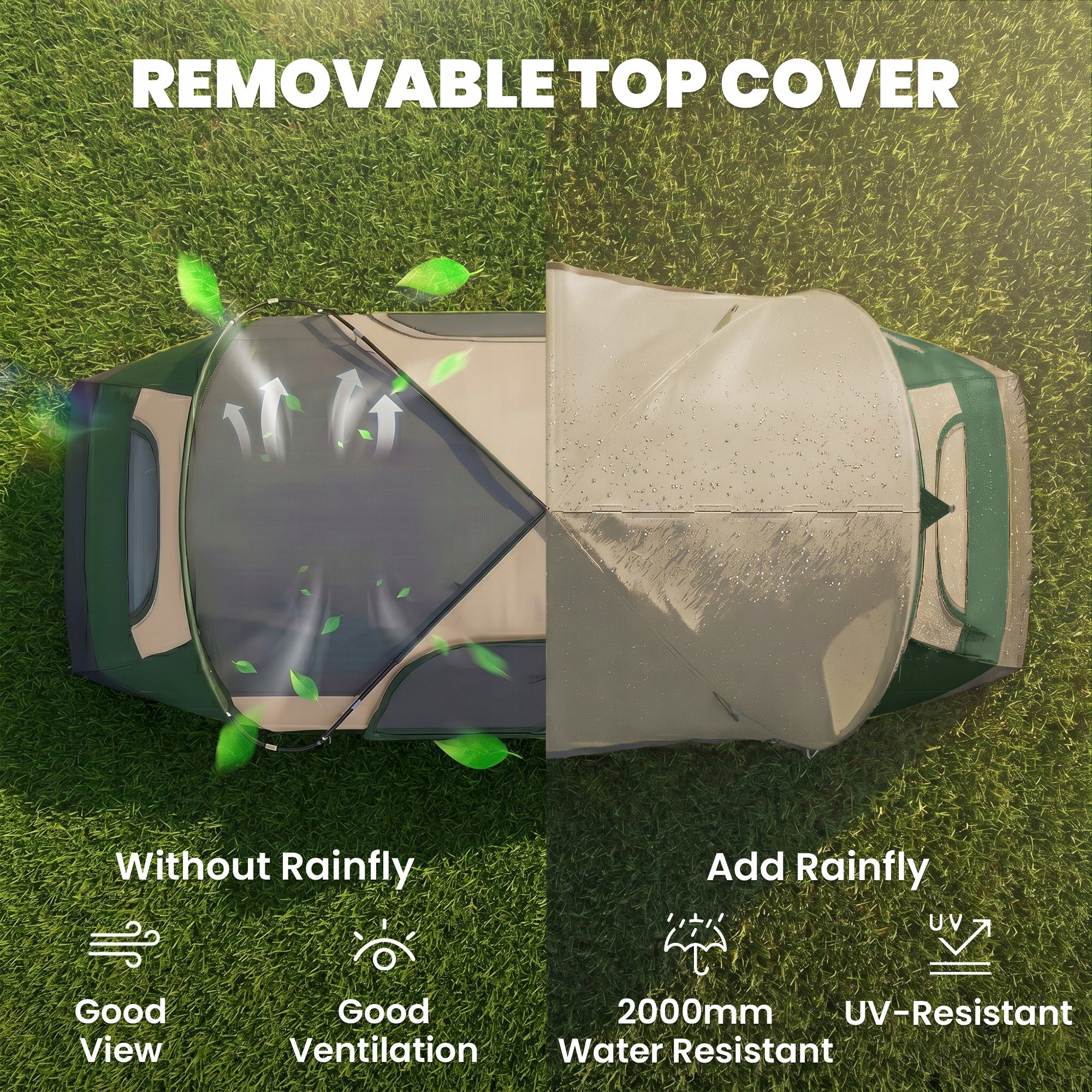 Outsunny Tunnel tent for 6-8 people, with hooks and mesh windows Brand Outsunny