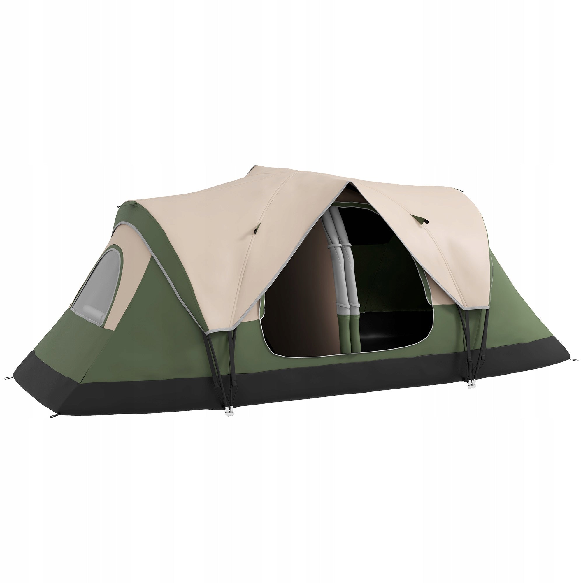 Outsunny Tunnel tent for 6-8 people, with hooks and mesh windows