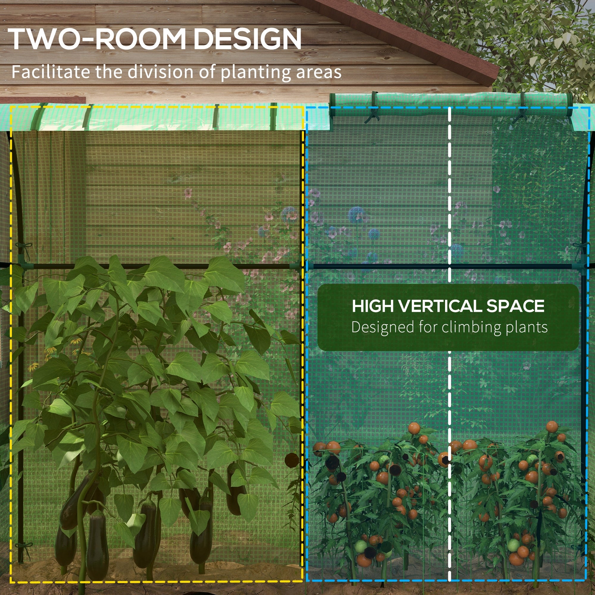 Outsunny UV foil greenhouse, 185x94x150 cm, green Manufacturer Outsunny
