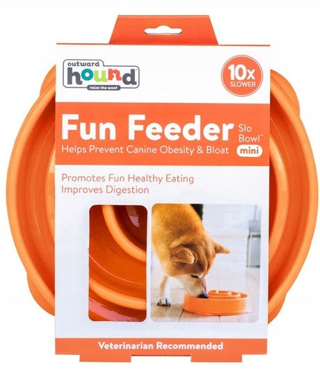 Outward Hound Fun Feeder Mini Orange Slowing Bowl [51004] Packaging status original