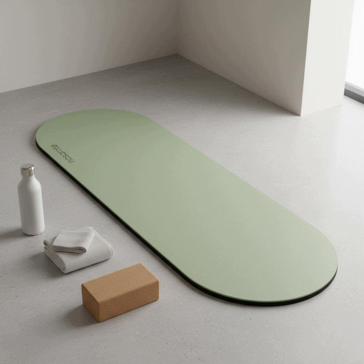 Oval Exercise Mat Long Lasting Exercise Mat Heavy Duty Green 80*180cm Packaging status original
