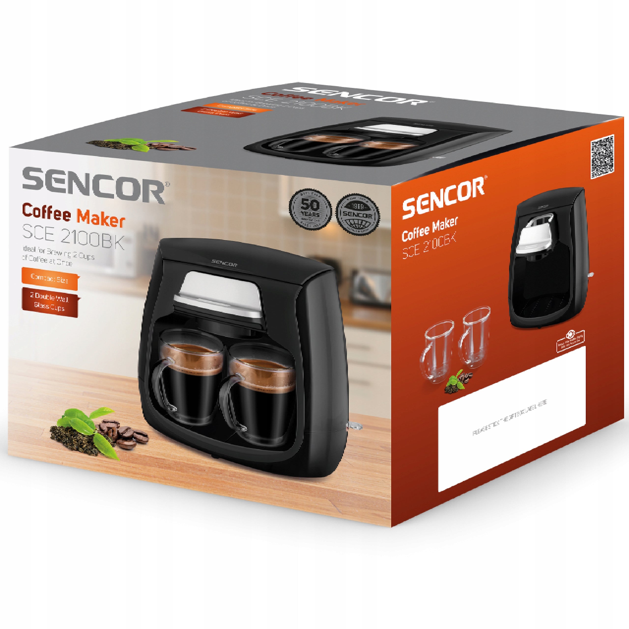Overflow Coffee Maker Sencor SCE 2100BK 500W Manufacturer code 8590669269518