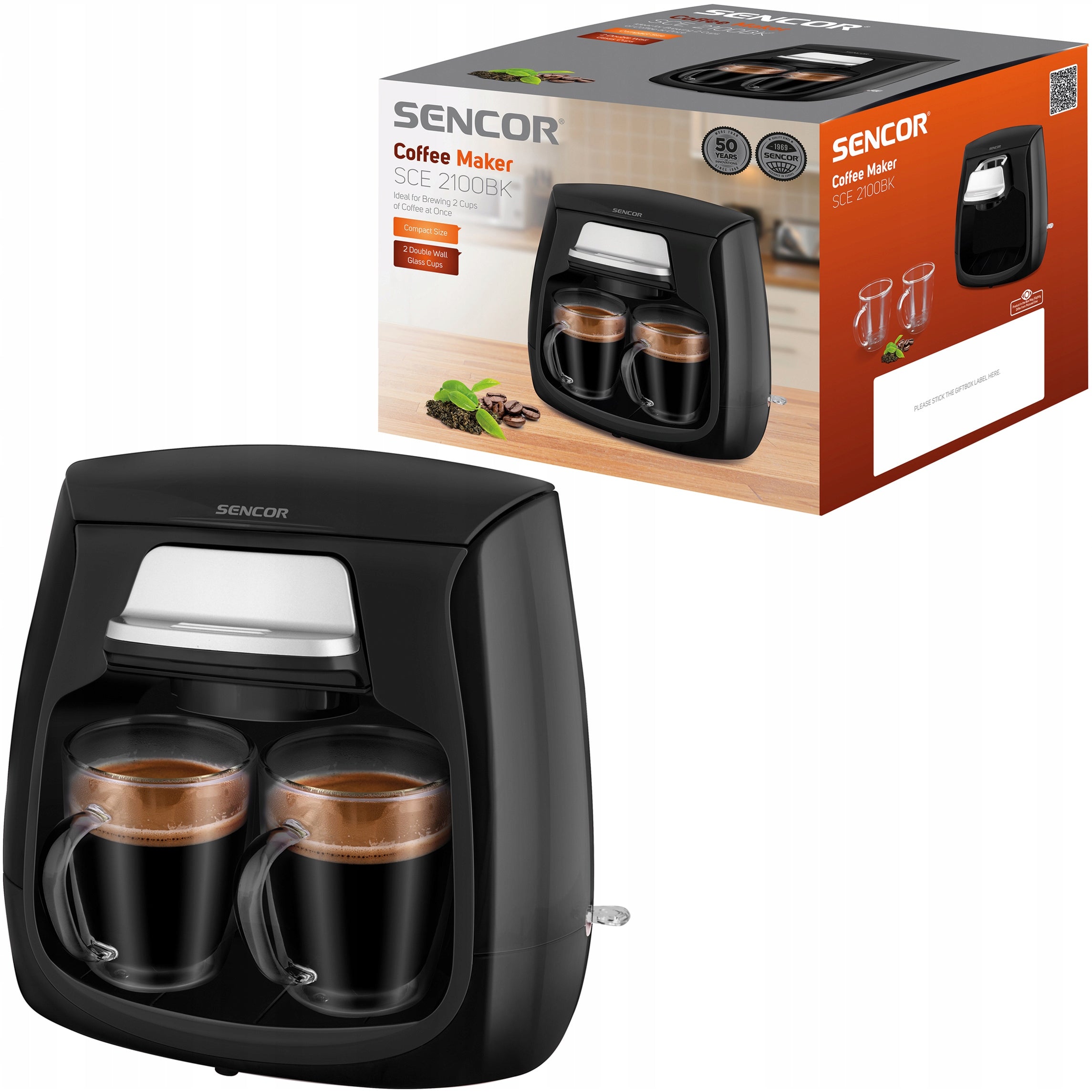 Overflow Coffee Maker Sencor SCE 2100BK 500W Packaging status original
