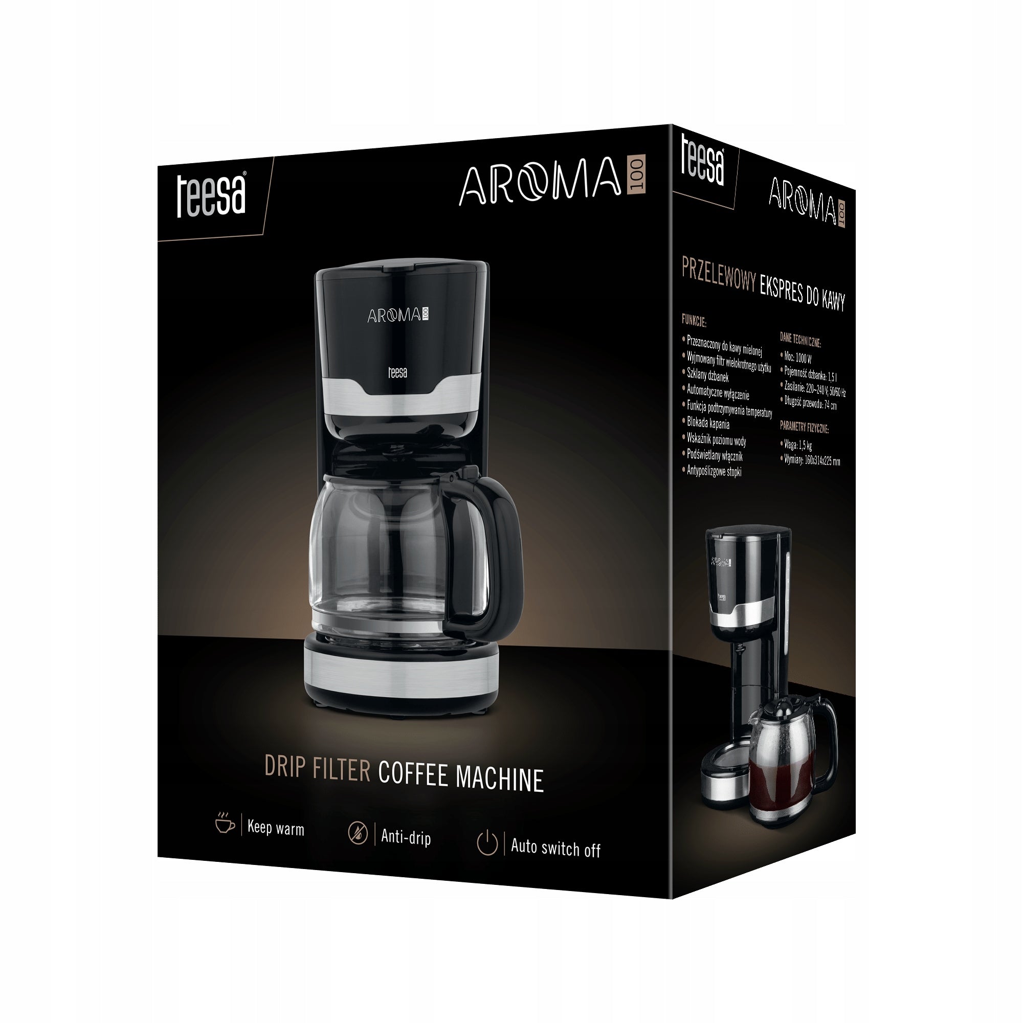 Overflow coffee maker 1,5L AROMA 100 Brand Teesa