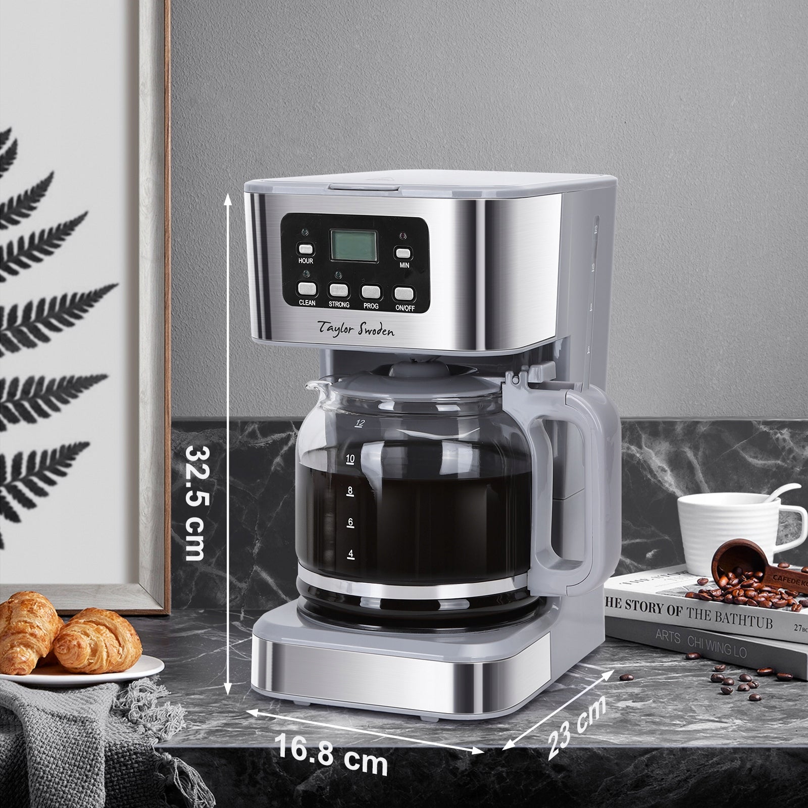 Overflow coffee maker 950W 1,5L maintaining temp Taylor Swoden Brand Taylor Swoden