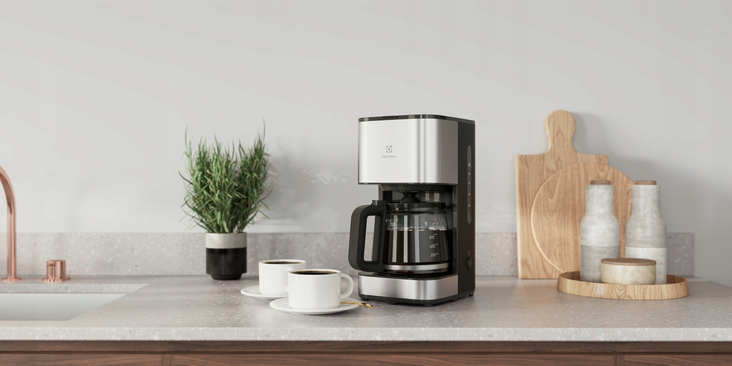 Overflow coffee maker AEG DELI 3 E3CM1-3ST 1,25 l Manufacturer code 910003714