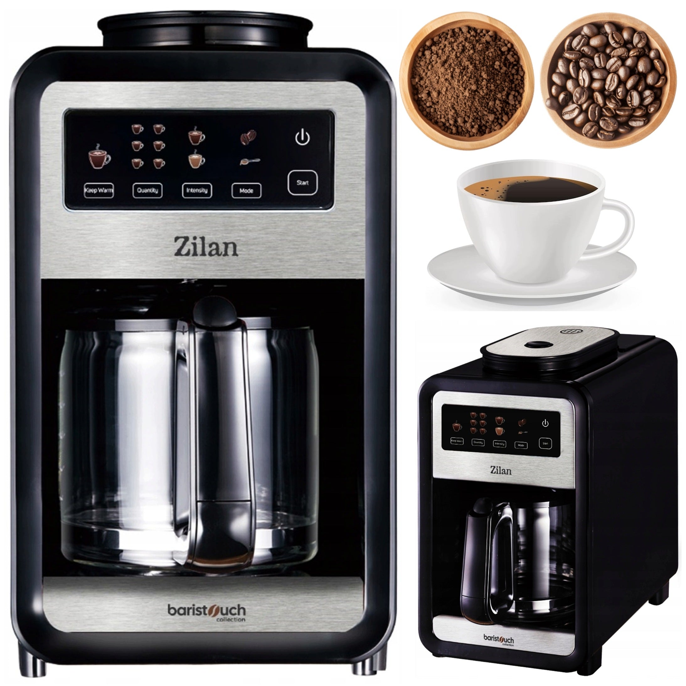 Overflow coffee maker BarisTouch Extra 640W GRINDER 850ML